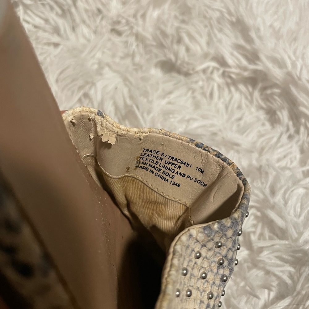 Steve Madden Studded Snakeskin Pointed Mule Flats - image 5